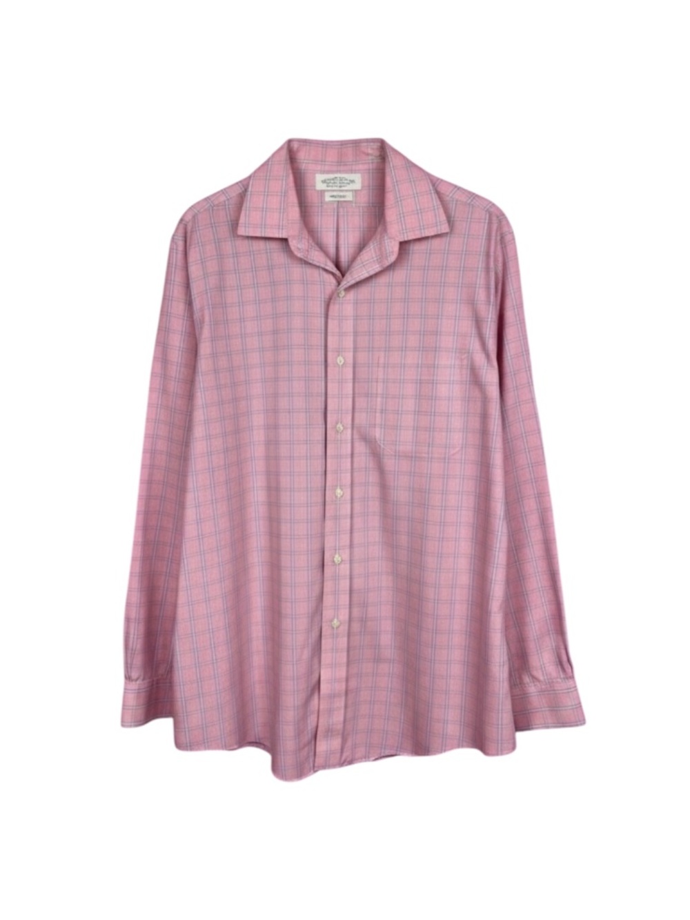 Brooks Brothers Non-Iron Cotton Check Dress Shirt Pink Blue‎ White Men’s 16-35